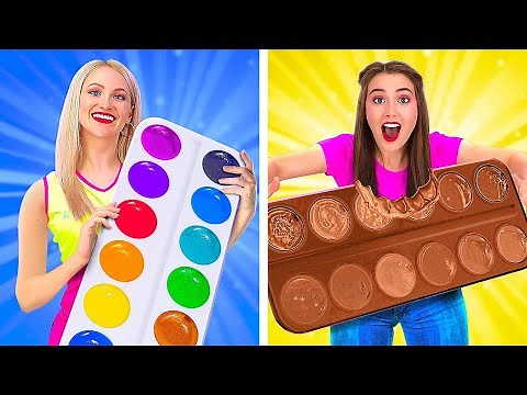 REAL FOOD VS. CHOCOLATE CHALLENGE! || Eat only chocolate foods for 123 GO! GOLD