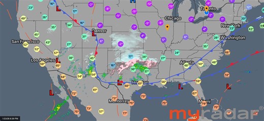 🥇 GOLD STANDARD MODEL Radar Analysis Update Friday, January 23, 2026 — 9:41 PM The first wave, as forecast over the last several days, is now emerging across Texas, while the main low-pressure system remains back in the Desert Southwest. A large area of moderate snow is ongoing across Oklahoma, with widespread freezing rain and sleet extending through parts of Texas, Arkansas, and Oklahoma. This initial wave will continue tracking northeastward through Tennessee and Kentucky, eventually reachin