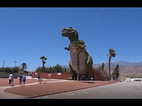 Pee-Wee Herman movie. T-REX in the desert. Dinosaurs at Cabazon. Souvenir shop inside a dinosour.