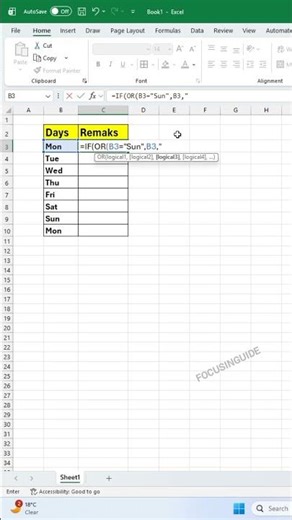Master IF + OR Function in Excel in Seconds #focusinguide #excel #exceltips #spreadsheetmagic
