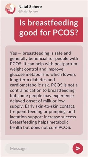 Is breastfeeding good for PCOS?