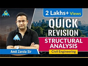 Quick Revision of Structural Analysis | Civil Engineering | By Amit Zarola Sir