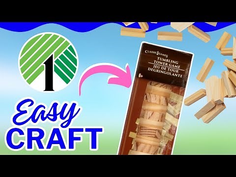 Let's Make Fun Dollar Tree DIY Crafts using Tumbling Tower "Jenga" Blocks