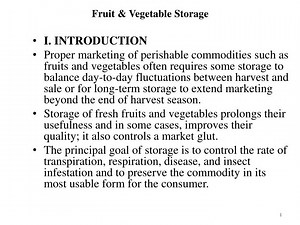 Fruit &amp; Vegetable Storage - SlideServe
