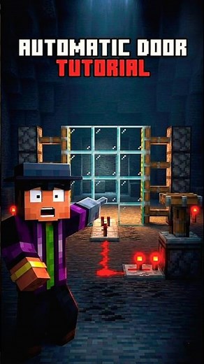 Minecraft Automatic Door in 1 Minute 😳🔥 (Easy Redstone Tutorial)