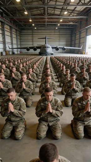 Hundreds of Soldiers Kneel in Prayer Before Deployment