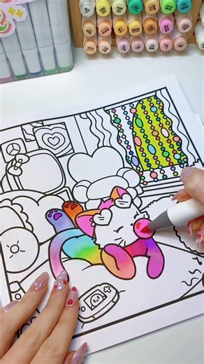 @coloringxgirlx on Instagram: "90s / Lisa Frank coded 💖💖💖 . . . . . . #coloringwithmarkers #coloringcommunity #coloringforfun #coloringartist #cutecoloringbook #cutecoloring #ohuhu #ohuhumarkers #colorwithme #cozycoloring #art #exploreart #coloringtherapy #coloringbookforadults #adultcoloringbooks #adultcoloringbook #adultcoloring #coloringpages #coloringbook #coloring"