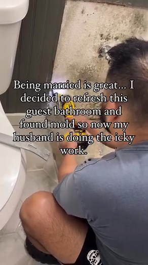 My new meaning of DIY… Sometimes DIY means “delegate it yourself”!🫣 Started a ✨small✨ bathroom refresh... and discovered now we’ve got MOLD! 🤢🦠 This was NOT part of the plan! 🤦‍♀️ Luckily, my husband has stepped in to do all the icky work because, let’s face it—I’m too bougie for that life. 🙅‍♀️💅 He’s in full remediation mode, while I supervise (from a distance, of course). 😂🛁 Follow me for more DIY and home design projects. #BathroomRefresh #MoldProblems #TooBougie #DIYDrama #Renovation
