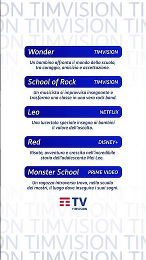 Make #BackToSchool special with 5 must-see films. 🎬 Watch them now with #TIMVISION!