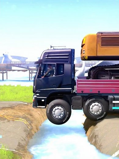 Spintires: MudRunner -SHACMAN DELONG X3000 Towing a Truck on a Snowy Road Ep340