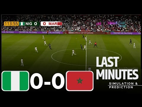 Last Minutes Nigeria 0-0 Morocco | Africa Cup Of Nations AFCON 2026 | Simulation/Recreation
