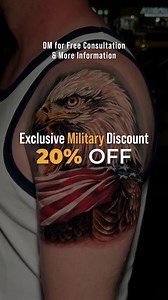 🎖️ 20% OFF for Active & Retired Military! 🎖️ Honoring those who serve—get 20% off on all tattoos at Cleopatra Ink Santa Barbara! 🇺🇸✨ 📩 DM us for a FREE consultation & more details. Let’s create something unforgettable! | Cleopatra Ink Santa Barbara
