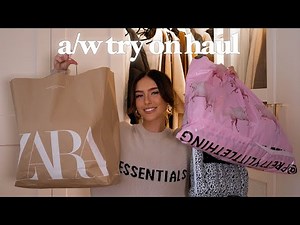 HUGE autumn/winter try on clothing haul! zara, pretty little thing, asos & depop!