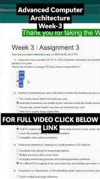 NPTEL Advanced Computer Architecture Week 3 Assignment Answers | noc26-cs23