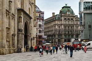 Stephansplatz (St. Stephen's Square) in Vienna, Austria