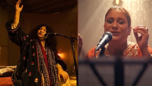 Abida Parveen & Naseebo Lal warmly greet each other before their Coke Studio performance