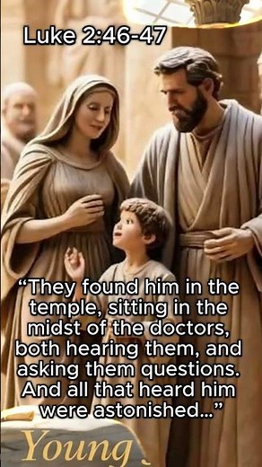 “12-Year-Old Jesus Amazes the Teachers | Luke 2:41-52 Short Bible Story” #bible #jesuslovesyou