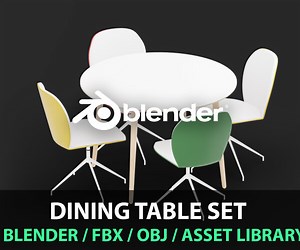 ArtStation - dining table set | Resources