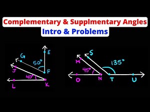 Complementary & Supplementary Angles | Intro & Problems | Geometry | Eat Pi
