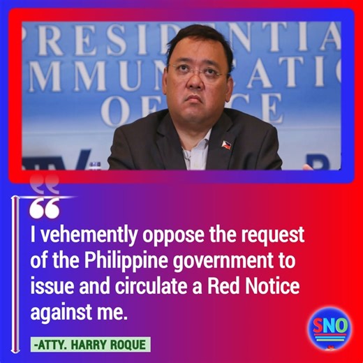 STATEMENT OF HARRY ROQUE ON THE RED STATUS ALERT 07 December 2025....