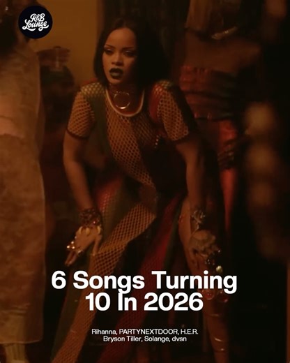 R&B Lounge on Instagram: "6 Songs Turning 5 In 2026 💫 Which one is your favorite? 💿⤵️ 1. Rihanna - Work 2. PARTYNEXTDOOR - Come And See Me 3. H.E.R. - Focus 4. Bryson Tiller - Exchange 5. Solange - Cranes In The Sky 6. dvsn - Too Deep"