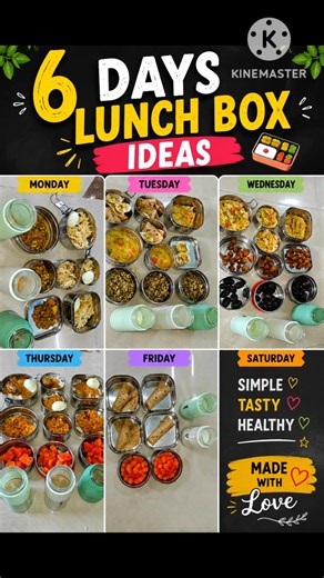 6 Days Lunch Box Ideas 🍱 | Monday to Saturday Lunch Box Routine | Kids & Family Lunch