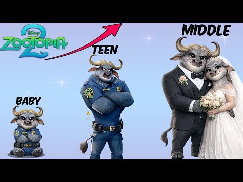 🎥 Zootopia 2 Movie Characters Growing Up Evolution!🐃👮🏾‍♂️💹 | Chief Bogo, Nick Wilde, Judy Hopps
