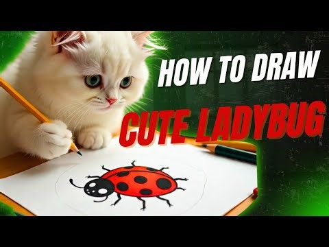 How to draw Cute Ladybug 🐞 easy step by step drawing for kids