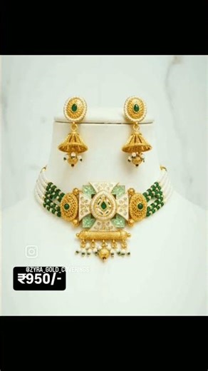 Matt finish choker necklace sets with matching earrings. WhatsApp 8300299736 to order. #shorts #zyra