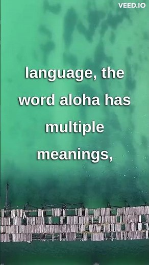 Did you know that aloha in Hawaii language means