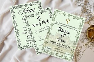 French Chateau Wedding Invitation Suite,chateaucore Template Digital Download - Etsy