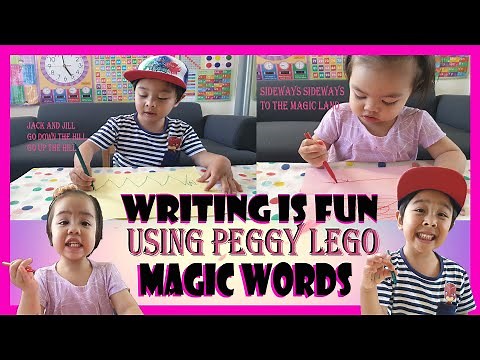 🔴 Try this idea on how to teach your toddler to write | Peggy Lego Magic Words | Team Super Nicos 🔴