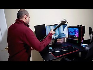 psycho dad breaks $3,000 PC setup over asmr