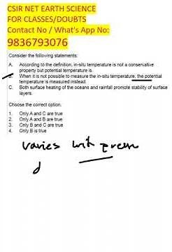 CSIR NET Earth Science Paper Series|Detailed Model Test Solutions #CSIRNET #EarthScience #MockSeries