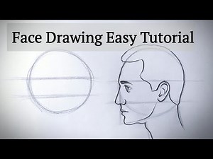 how to draw a side view face male Drawing side face sketch EASY tutorial step by step for beginners
