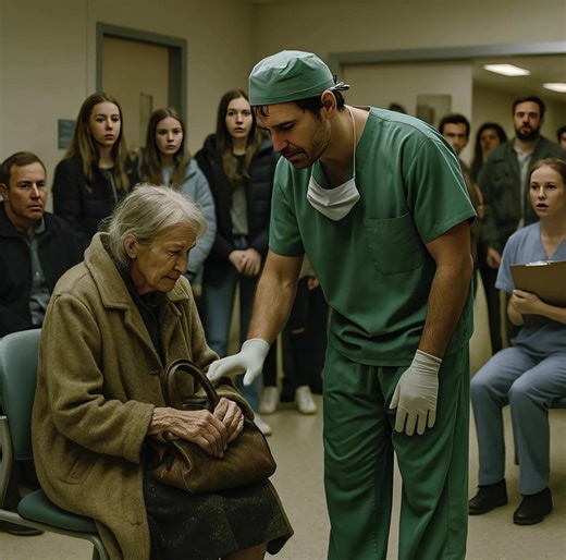 😦 In the waiting room, the other patients were making fun of an old woman until the doctor came out and asked her a question. In the waiting room, the atmosphere was tense, and the eyes of the other patients frequently turned toward an old woman sitting alone in a corner, dressed in simple and modest clothes. Some were whispering among themselves, making remarks about why she was there in a surgical office. One woman, visibly uncomfortable, leaned toward another patient and, in a mocking tone, 