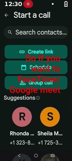 how to use facetime/Google meet