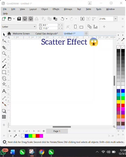 How to do scatter effect in corel draw 🎨 #coreldrawdesigners #graphicdesigntips #DesignForBeginners