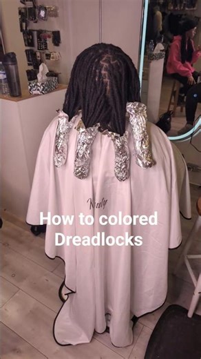 how to colored Dreadlocks #braidstyles #montrealbraider #locs #hair