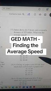 GED MATH - Finding the Average Speed #ged #asvab #maths