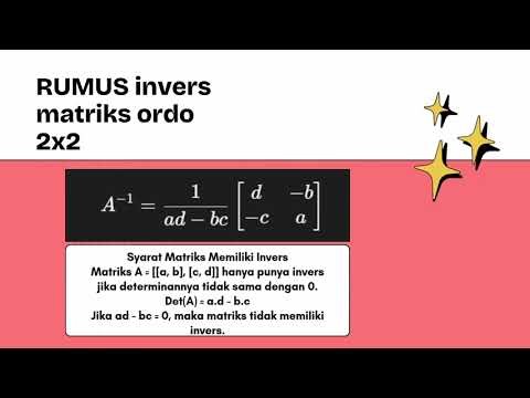 cara menentukan invers matriks ordo 2×2