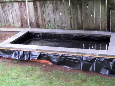 DIY Pond - waterfall - filter build step by step for less than $400