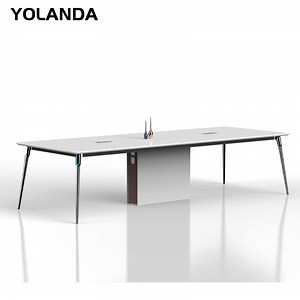 [Hot Item] Yolanda Modern Fashion Large Modular Conference Table 4-12 People Office Meeting Room Furniture for Home School Use