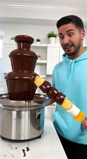 He Tried Using a Giant Chocolate Fountain… It COLLAPSED! 🍫💥😂