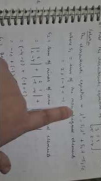 Introduction to Matrices Part 50 Numerical based on Characteristic Equation