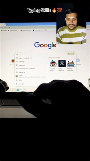 Typing skill for Beginners | Hindi English Typing 🔥💯 #typingskills #shorts #tips