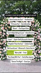 Spring weddings call for the perfect soundtrack! 🌸 This playlist has a little bit of everything—classic love songs, dreamy acoustic melodies, dance-pop bangers, and feel-good vibes to set the mood. Hit play and let the romance (and the party) begin—but make sure to save this for later. 🔖 How about you? What’s your perfect spring wedding soundtrack? Drop your faves in the comments! 👇 #springwedding #weddingplaylist #firstdancesong #weddingvibes #ʟᴏᴠᴇsᴏɴɢs #romanticmusic #weddingreception #danc