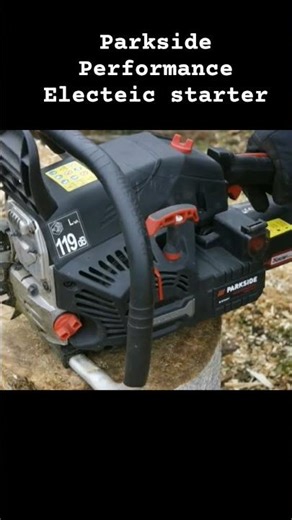parkside performance electric starter chainsaw #chainsaw #tools #woodworking