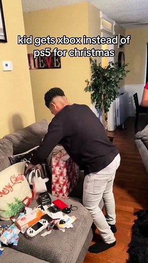 Kid Gets Mad That He Gets A Xbox Instead Of A PS5 for #christmas #parenting #present #christmaspresent #dad #kid #xbox1 #xbox #xboxone #playstation #ps5 #playstation5 #reels #explore #explorepage
