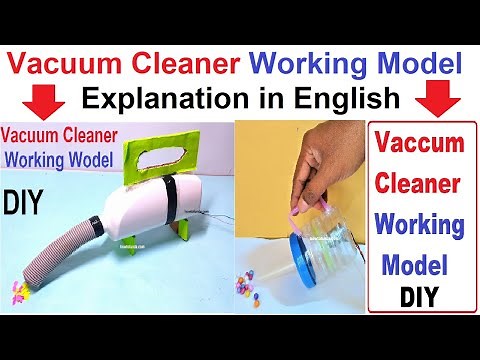 Vacuum Cleaner Working Model Explanation in English | howtofunda